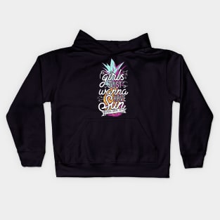 Girls Just Wanna Have Sun Spring Break 2019 Kids Hoodie